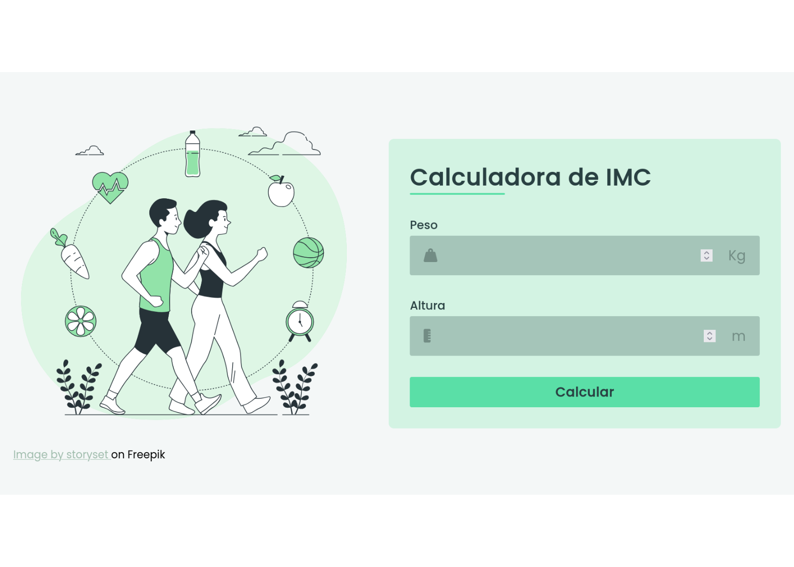 Preview do Projeto Calculadora de IMC